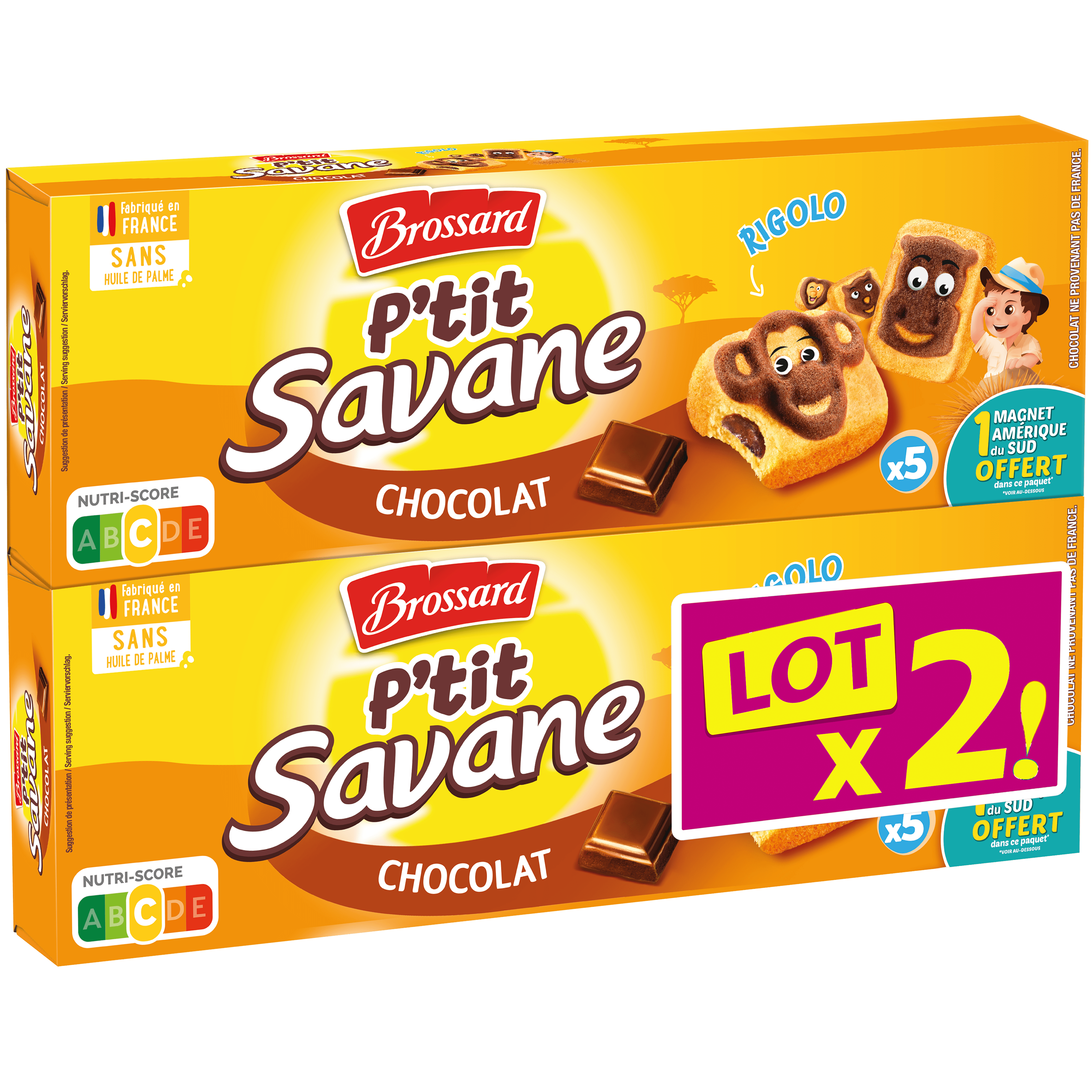 Lt2 p'tit savane rigolo tout chocolat 150g - Brossard - 300 g