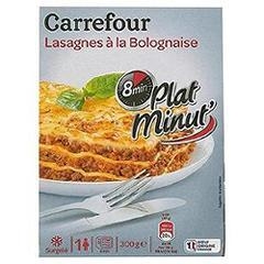 Plat minut' lasagnes à la bolognaise - Carrefour - 300 g