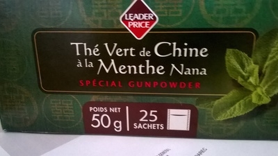 Thé vert de Chine à la Menthe Leader Price - 50g